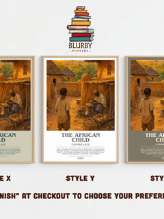 The African Child bookish print framed by window – literary home decor