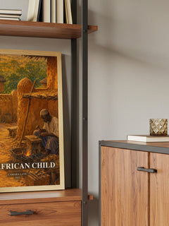 The African Child book watercolour illustration paper finish options – matte satin gloss