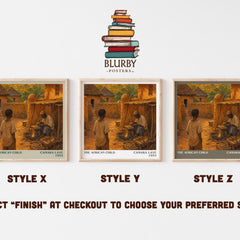 The African Child literary print framed by window – literary home decor