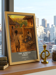 The African Child book cover poster colour and style options – Camara Laye book art