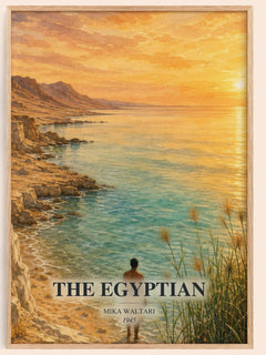 The Egyptian watercolour book poster by Mika Waltari – framed literary art print