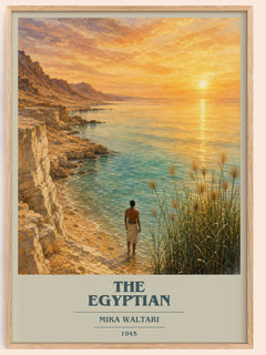 The Egyptian book cover book poster by Mika Waltari – framed literary art print
