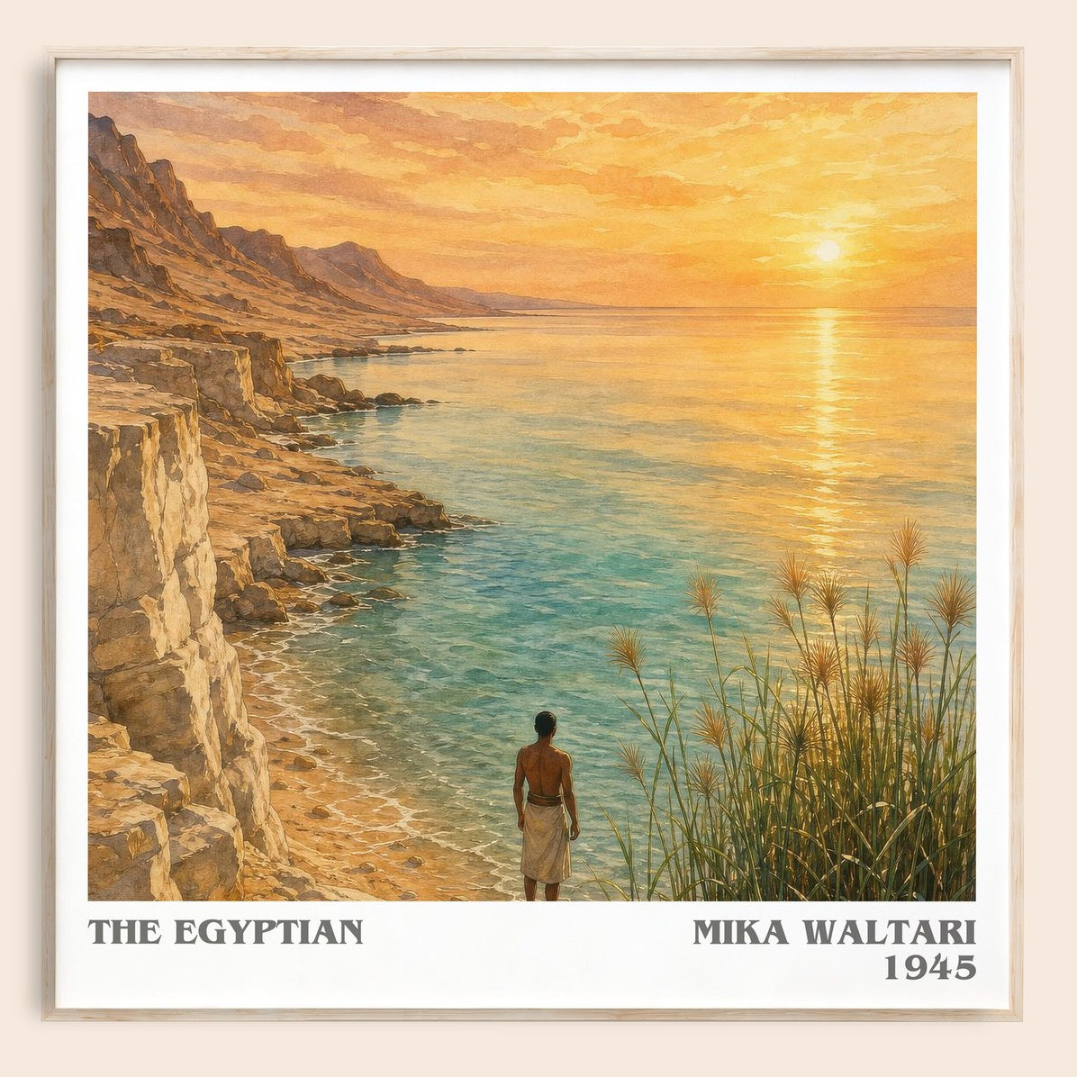 The Egyptian literary book poster by Mika Waltari – framed literary art print