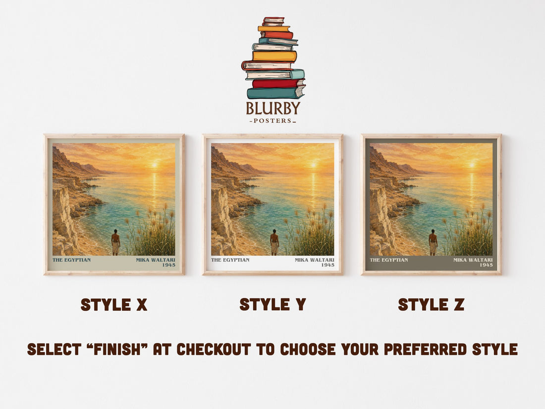 The Egyptian literary print framed by window – literary home decor