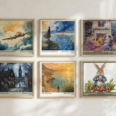The Egyptian literary print in frame leaning in hallway – historical fiction wall art