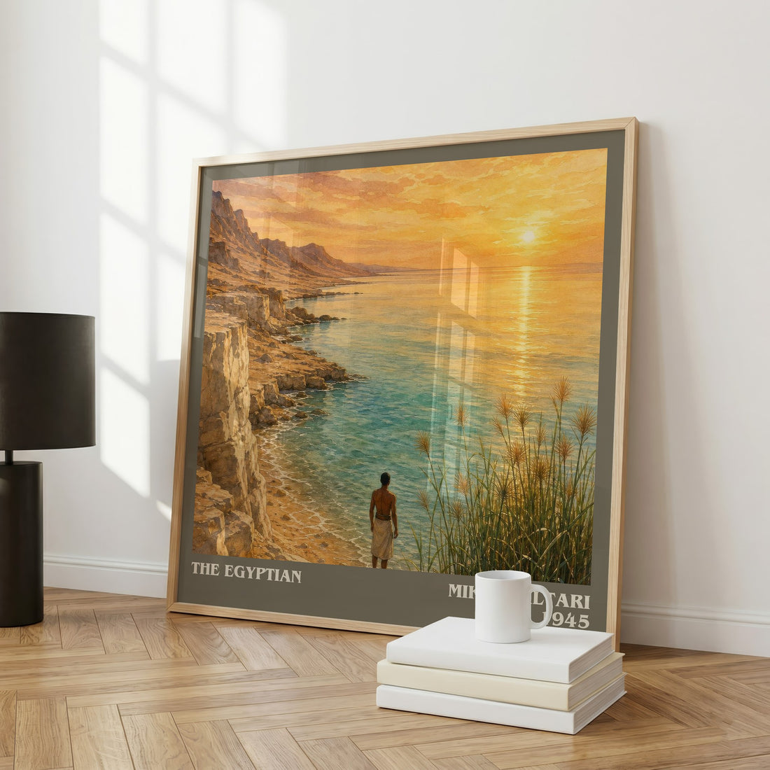 The Egyptian literary art print colour and style options – Mika Waltari book art