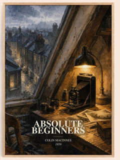Absolute Beginners watercolour book poster by Colin MacInnes – framed literary art print