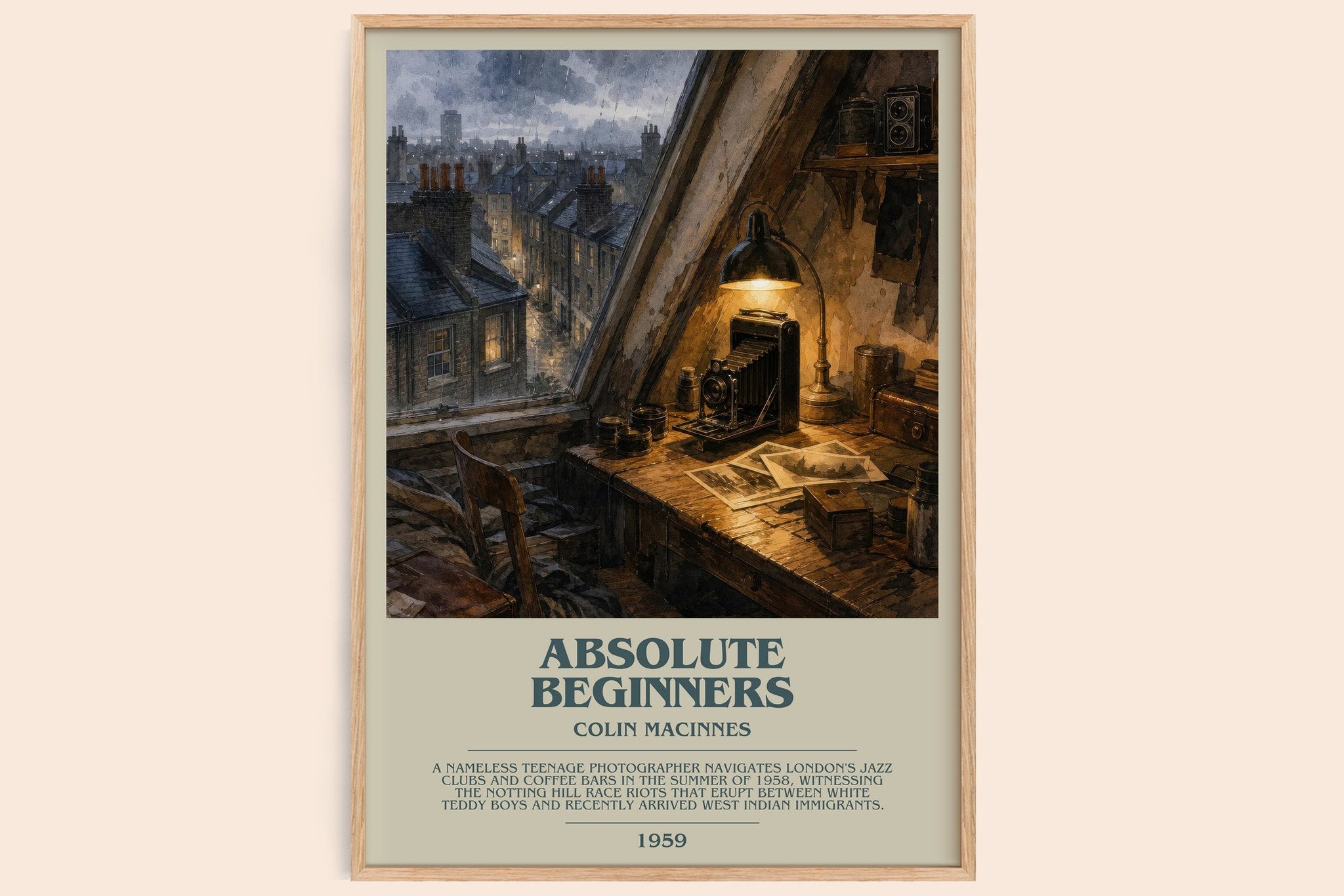 Absolute Beginners Bookish Wall Art by Colin MacInnes