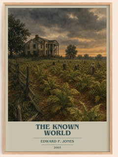 The Known World book cover book poster by Edward P. Jones – framed literary art print
