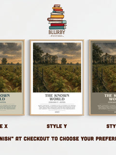 The Known World bookish print framed by window – literary home decor