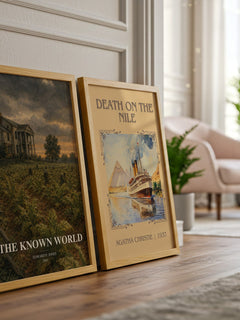 The Known World watercolour print framed by window – literary home decor