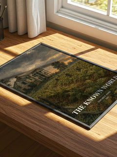 The Known World watercolour book poster framed on wall – literary fiction wall art