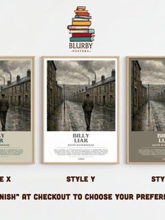 Billy Liar bookish print framed by window – literary home decor