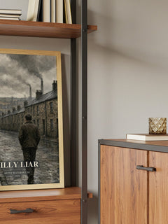 Billy Liar book watercolour illustration paper finish options – matte satin gloss