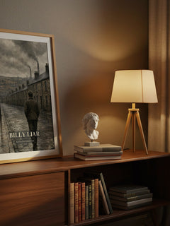 Billy Liar watercolour print on bookshelf – Keith Waterhouse fan gift