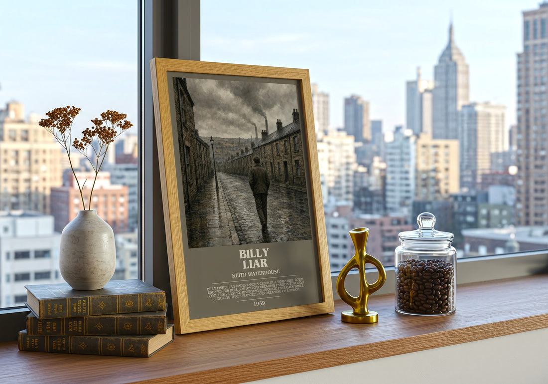 Billy Liar bookish poster colour and style options – Keith Waterhouse book art