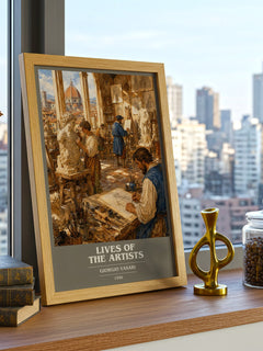 Lives of the Artists book cover poster colour and style options – Giorgio Vasari book art