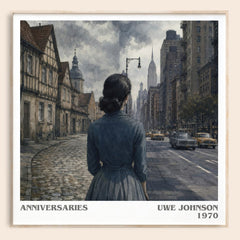 Anniversaries literary book poster by Uwe Johnson – framed literary art print