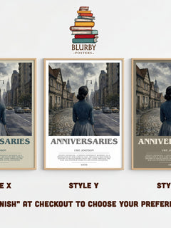 Anniversaries bookish print framed by window – literary home decor