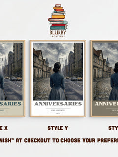 Anniversaries book cover print framed by window – literary home decor