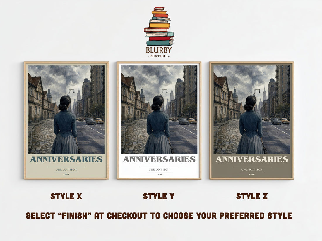 Anniversaries book cover print framed by window – literary home decor