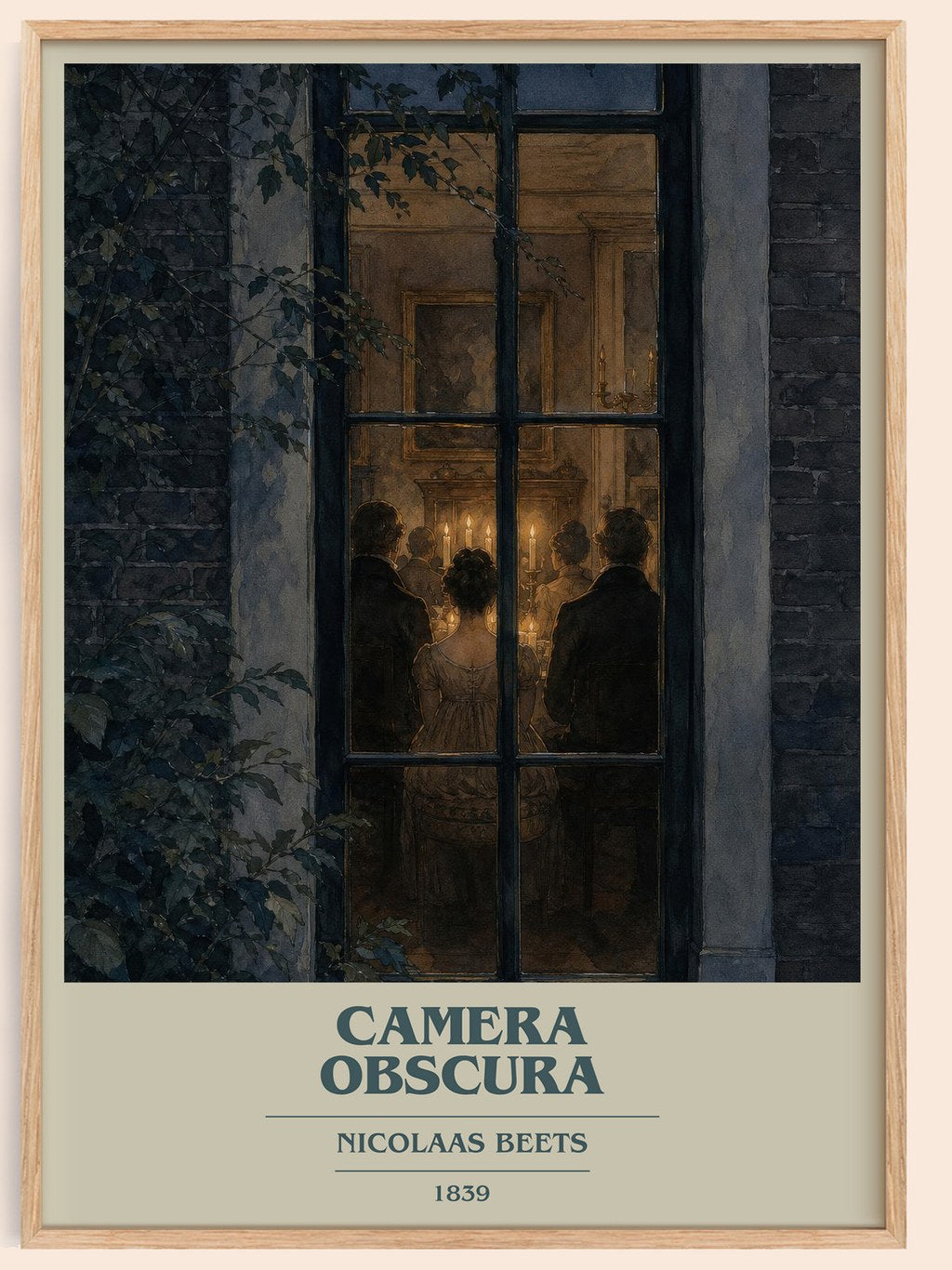 Camera Obscura book cover book poster by Nicolaas Beets – framed literary art print