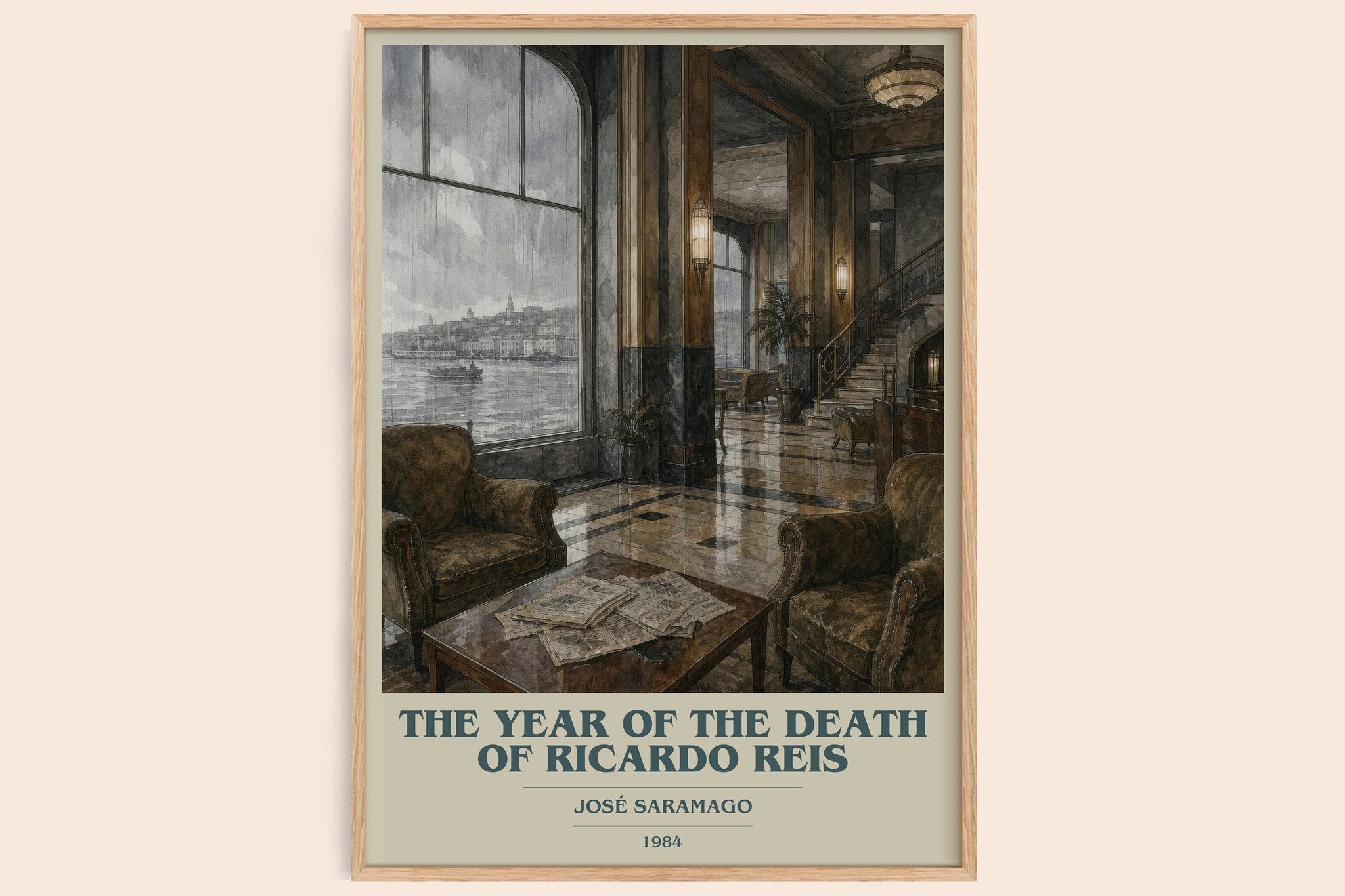 Year of the Death of Ricardo Reis Book Cover Poster by José Saramago
