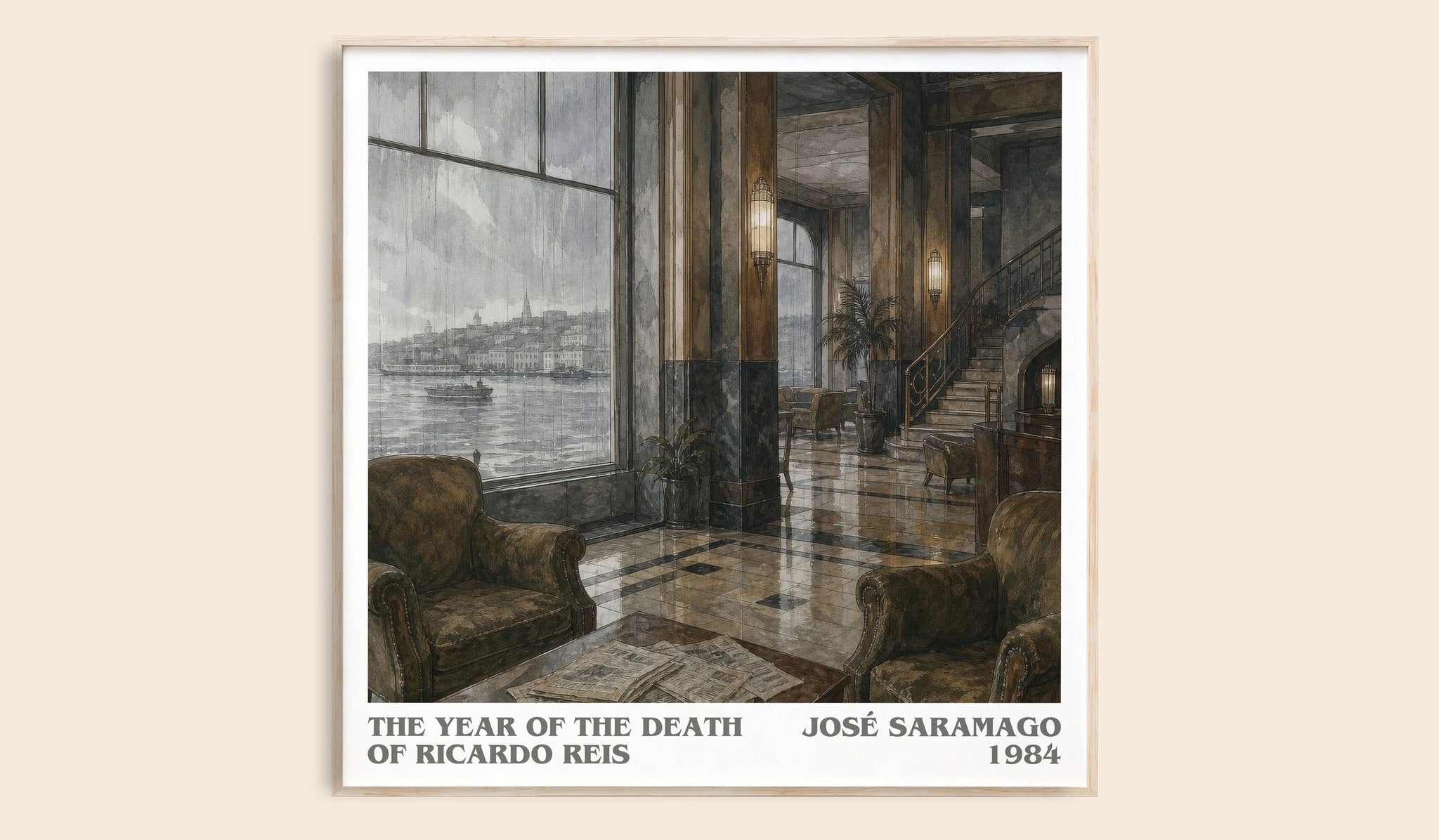 Year of the Death of Ricardo Reis Literary Art Print by José Saramago