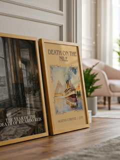 The Year of the Death of Ricardo Reis watercolour print framed by window – literary home decor
