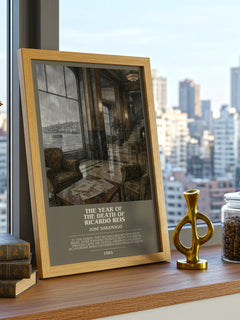 The Year of the Death of Ricardo Reis bookish poster colour and style options – José Saramago book art