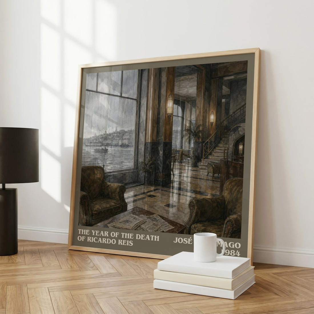 The Year of the Death of Ricardo Reis literary art print colour and style options – José Saramago book art