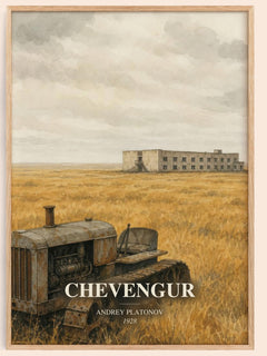 Chevengur watercolour book poster by Andrey Platonov – framed literary art print