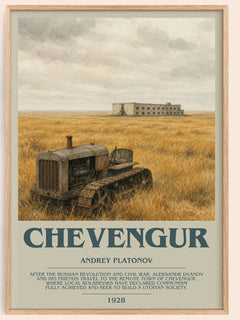 Chevengur bookish book poster by Andrey Platonov – framed literary art print