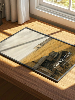 Chevengur watercolour book poster framed on wall – literary fiction wall art