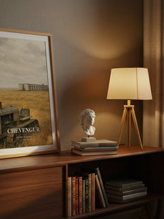 Chevengur watercolour print on bookshelf – Andrey Platonov fan gift