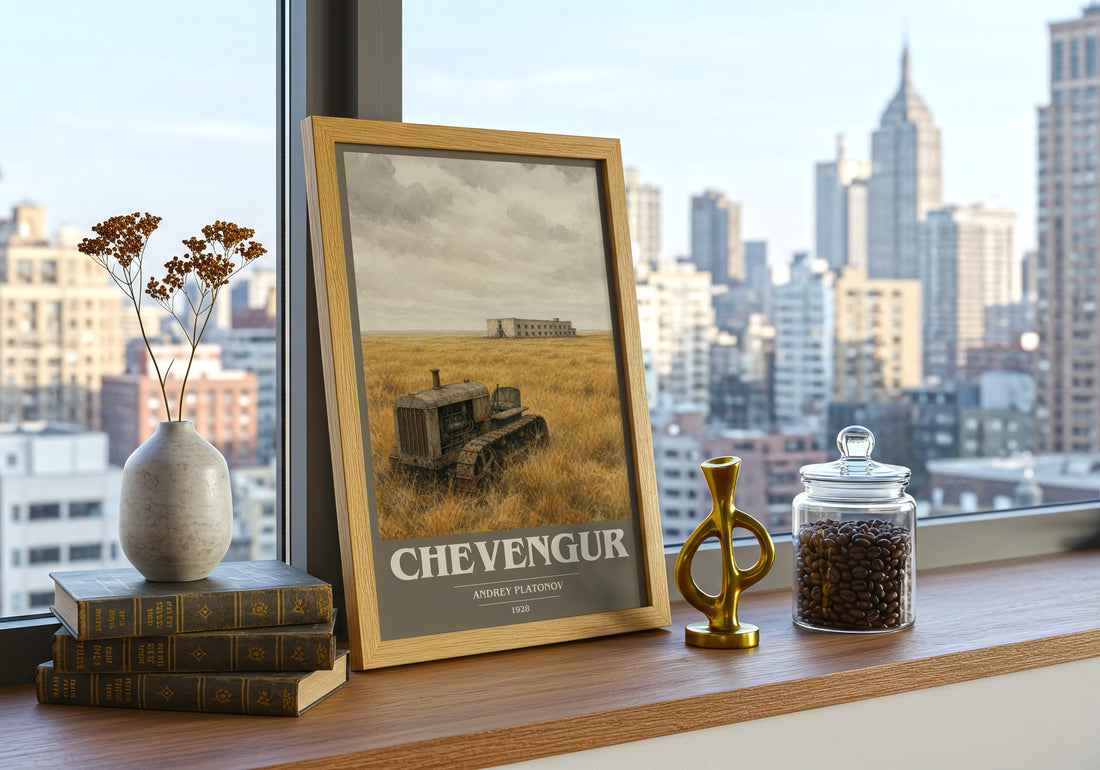 Chevengur book cover poster colour and style options – Andrey Platonov book art