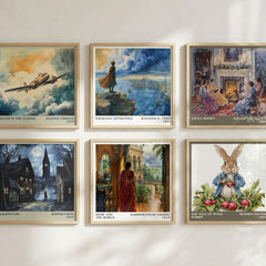 Home and the World literary print in frame leaning in hallway – literary fiction wall art
