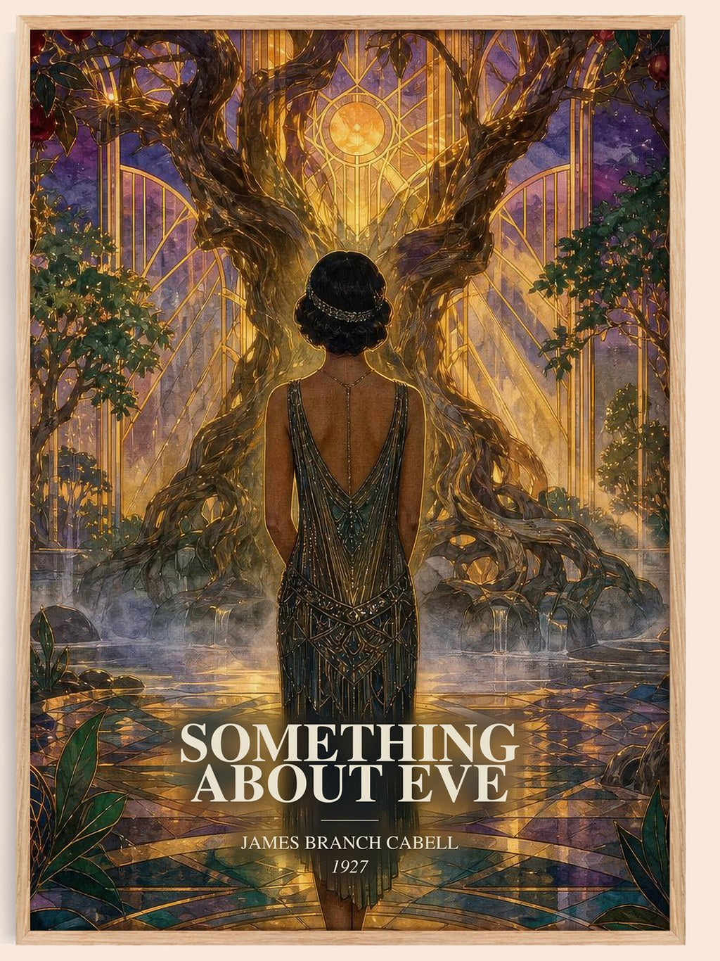 Something About Eve watercolour book poster by James Branch Cabell – framed literary art print