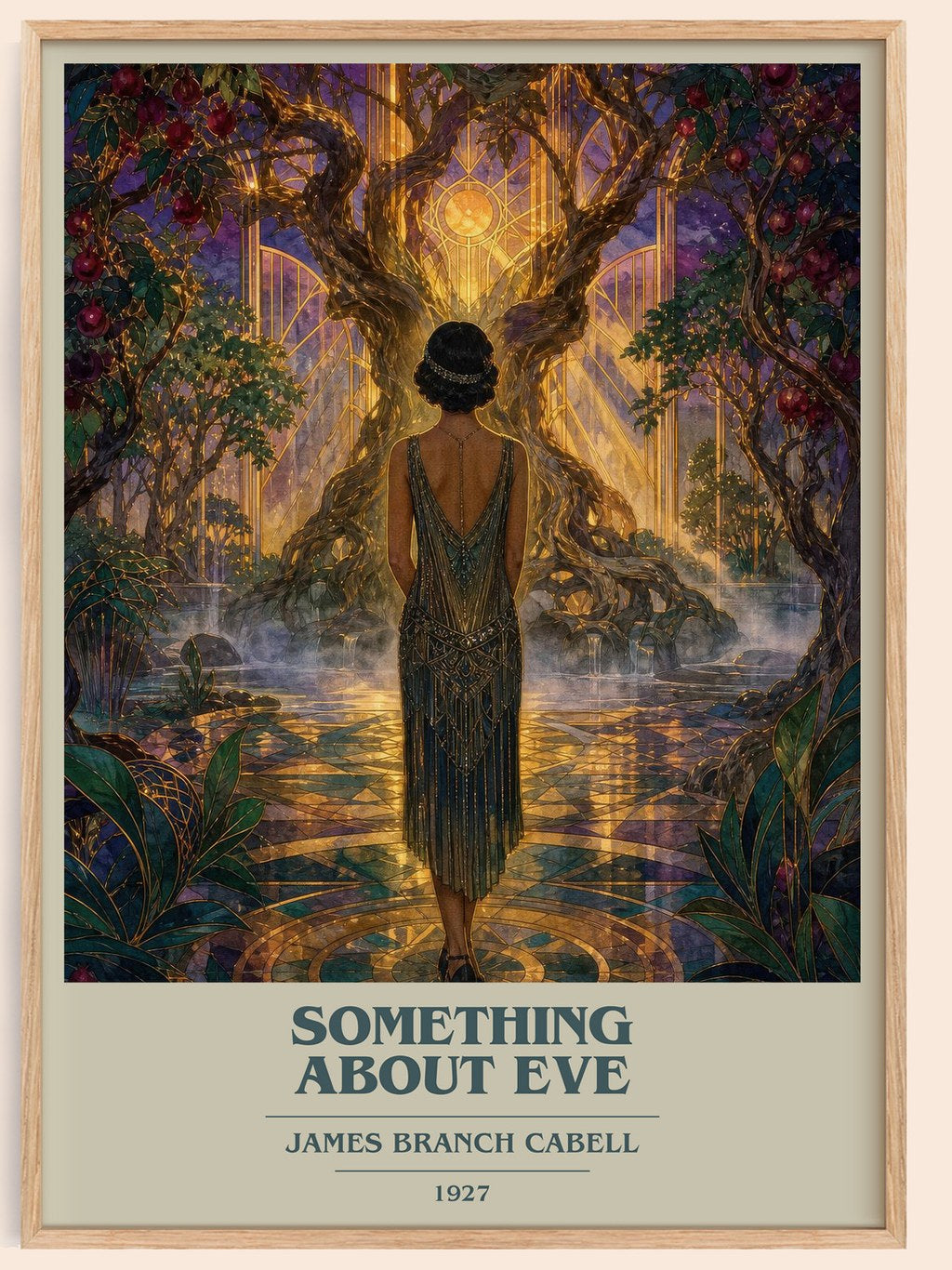 Something About Eve book cover book poster by James Branch Cabell – framed literary art print