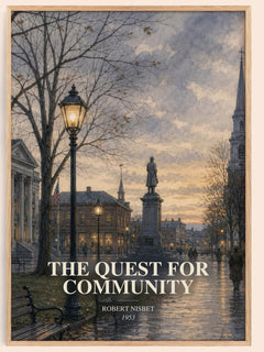 The Quest for Community watercolour book poster by Robert Nisbet – framed literary art print