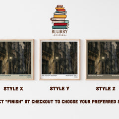 The Seven Madmen literary print framed by window – literary home decor