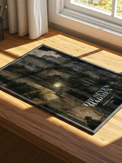 The Seven Madmen watercolour book poster framed on wall – literary fiction wall art