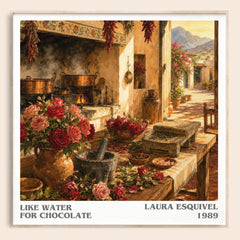 Like Water For Chocolate literary book poster by Laura Esquivel – framed literary art print
