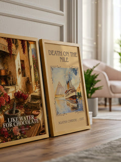 Like Water For Chocolate watercolour print framed by window – literary home decor