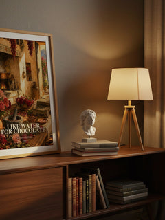 Like Water For Chocolate watercolour print on bookshelf – Laura Esquivel fan gift