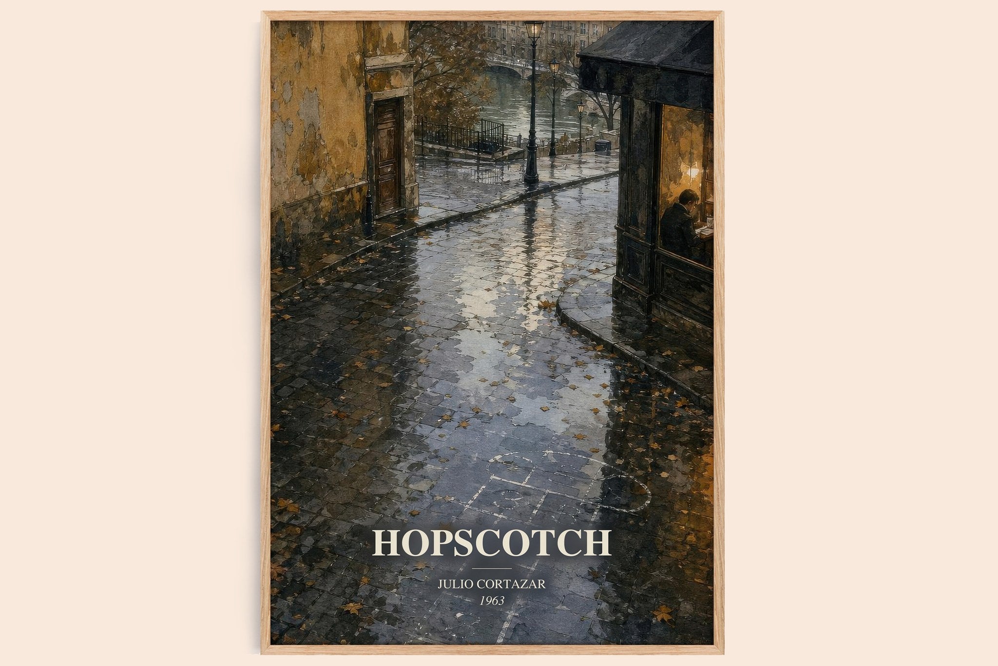 Hopscotch Book Watercolour Illustration by Julio Cortazar
