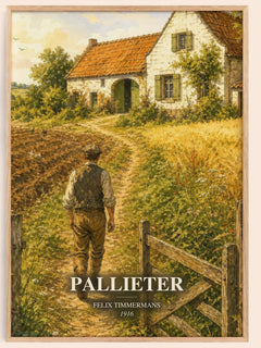 Pallieter watercolour book poster by Felix Timmermans – framed literary art print