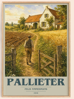 Pallieter book cover book poster by Felix Timmermans – framed literary art print