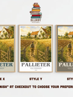 Pallieter book cover print framed by window – literary home decor