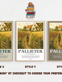 Pallieter bookish print framed by window – literary home decor